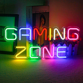 Gaming Zone Neon Led Sign for Wall Decor Game Neon Lights Signs with USB For Game Room Bedroom Gifts