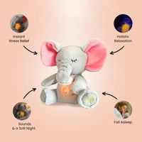 Elephant Plush Toy – Soothing Breathing Companion – Music & Light – Lusy Store