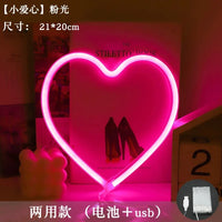 Love LED Neon Sign Light Glowing Valentine's Day Propose Festival Decoration