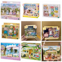 Sylvanian Families Anime Girl Figures Baby Series Figure Furniture Set Pvc Statue Model Doll Collection