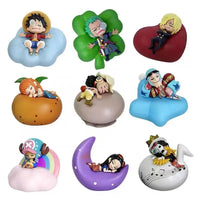 One Piece Luffy Zoro Nami Sanji Night Light Anime Figure Lamp Soft Light Bedroom Bedside LED Children Toys Gift