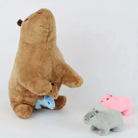 Capybara Mother-child Water Guinea Pig Five-piece Soft Animal Doll Christmas Halloween Holiday Gifts