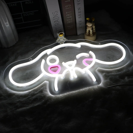 Cinnamoroll Dimmable Led Neon Light For Wall Art Decor Game Room Bedroom Decor Holiday Gift