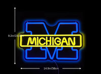 Michigan Neon Signs LED Wall Decor for Man Bar Decor Club Bistro