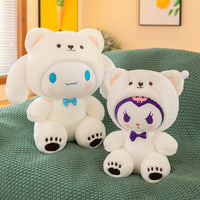 45cm Cute Hello Kitty Kuromi Melody Plush Toy Kawaii Cinnamoroll Big Ear Dog Soft Sleeping Pillow Kids Gift