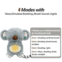 Elephant Plush Toy – Soothing Breathing Companion – Music & Light – Lusy Store