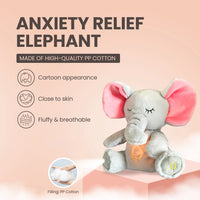 Elephant Plush Toy – Soothing Breathing Companion – Music & Light – Lusy Store