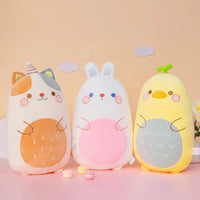 Fat Kawaii Chicken Bear Rabbit Penguin Piggy Dinosaur Plush Pillow Toys Soft Stuffed Animal Chair Cushion Gift