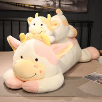 Lovely Milk Cow Plush Toys Cartoon Stuffed Animal Cattle Dolls Sleeping Pillow Gifts