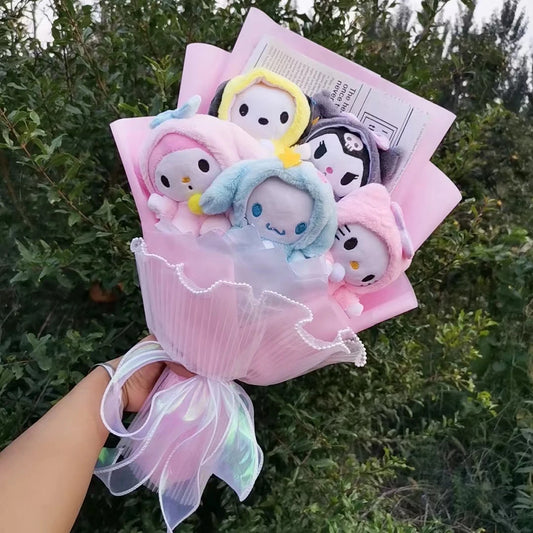 Kuromi Plush Bouquet My Melody Cinnamoroll Hello Kitty Gifts