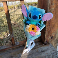 Lilo & Stitch Plush Bouquet With Sunflower Soap Rose Flower Gift