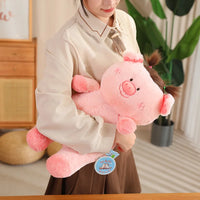 Funny DIY Hairstyle Cute Pig Plush Toys Anime Soft Stuffed Animals Chubby Dog Bear Doll Freely Change Hairstyle