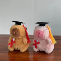 Doctor Hat Capybara Plush Toy Graduate Plush Dolls Cute Stuffed Animal Plushie Gift