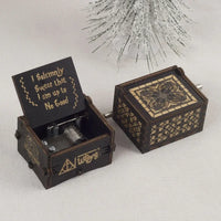 4 Style Harries Music Box Wooden Hand-cranked Retro Potters Children's Birthday Gift Surprise Gift for Couples