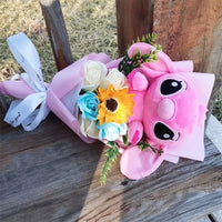 Lilo & Stitch Plush Bouquet With Sunflower Soap Rose Flower Gift