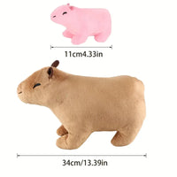 Capybara Mother-child Water Guinea Pig Five-piece Soft Animal Doll Christmas Halloween Holiday Gifts