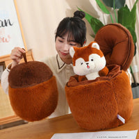 Taiyaki Cat Plush Toy Anime Figure Cat Hiding in Cushion Bag Ferry Animals Plushie Throw Pillow