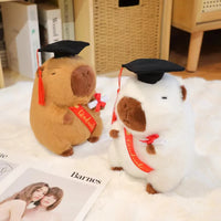 Graduate Plush Dolls Doctor Capybara Owl Bear Plush Toy Cute Stuffed Animal Soft Cartoon Pillow Gift