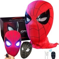 Spiderman Mask Eyes Movable Remote Control Peter Parker Halloween Cosplay Christmas Gifts