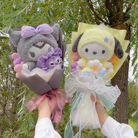 Kuromi Flower Bouquet Cinnamoroll My Melody Hello Kitty Plush Gifts