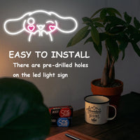 Cinnamoroll Dimmable Led Neon Light For Wall Art Decor Game Room Bedroom Decor Holiday Gift