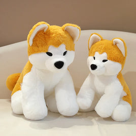 Shiba Inu Dog Simulation Akita Dog Plush Toy Stuffed Lifelike Soft Pillow Gift Decor