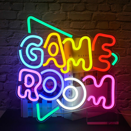 Game Room Neon Sign LED Wall Decor USB Powered Acrylic Lighting Bedroom Bedside Wall Decor Gift