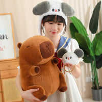 Capybara Plush Toy Simulation Capibara Cosplay Rabbit Dinosaur Dog Frog Decor