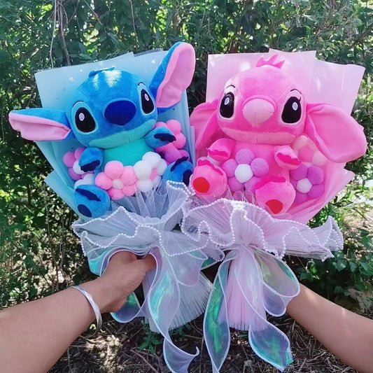 Lilo and Stitch Bouquet – Stuffed Plush Doll Gift – Valentine's, Birthday, Christmas – Lusy Store