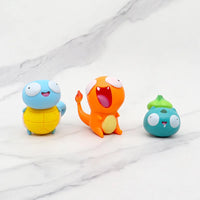 8pcs/set Pokemon Silly Kawaii Big Eye Pikachu Charmander Bulbasaur Funny Gk Action Figure Gift