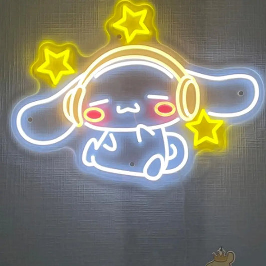 Cinnamoroll Neon Sign Kids Room Decor Game Room Wall Neon Light Sign Gifts