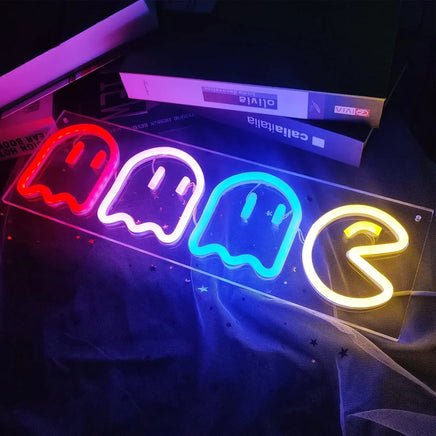 Ghost Neon Lights Decor Arcade for Game Room Decor Bedroom Gifts