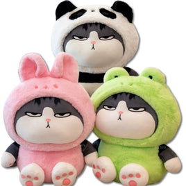 Cosplay Pig Frog Panda Tabby Cat Plush Toy Squishy Hooded Bunny My Emperor Plush Gift