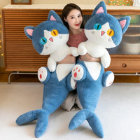 Different Eye Shark Shark Cat Doll Pillow Creative Cat Plush Toy