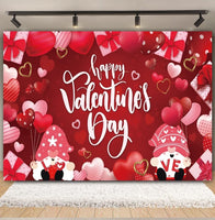 Valentine's Day Backdrop Red Love Heart Balloon Romantic Bridal Shower Photography Background