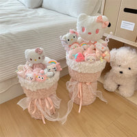 Hello Kitty Plush Doll Bouquet Cute Soft Fashion Plush Flower Room Decoration Gifts