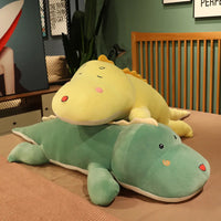 Big Long Cute Dinosaur Plush Toy Soft Cartoon Animal Crocodile Plush Doll Boyfriend Pillow Gift