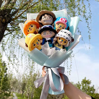 One Piece Plush Flower Bouquets Creative Handmade Craft Valentine Christmas Graduation Gifts