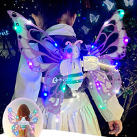 Electric Butterfly Wings Moving Elf Wing with Light Fairy Wings for Kids Birthday Christmas Cosplay