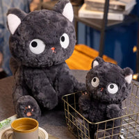 Funny Three Poses Fat Black Cat Plush Stuffed Animals For Boys and Girls Children Gift