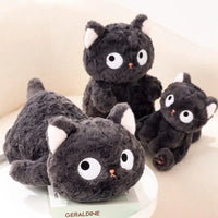 Funny Three Poses Fat Black Cat Plush Stuffed Animals For Boys and Girls Children Gift