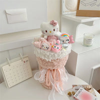 Hello Kitty Plush Doll Bouquet Cute Soft Fashion Plush Flower Room Decoration Gifts