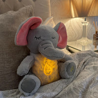 Elephant Plush Toy – Soothing Breathing Companion – Music & Light – Lusy Store