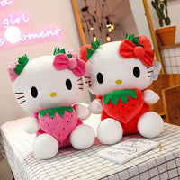 Hello Kitty Plush Stuffed Toy Strawberry Pillow Doll Gift Home Decoration