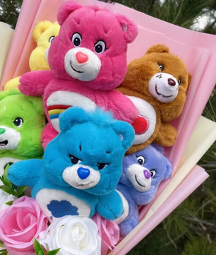 Care Bear Plush Doll Handmade Flower Bouquets Stuffed Animals Valentine Birthday Gifts