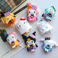 Hello Kitty Halloween Doll Cinnamoroll Kuromi Kawaii Ghost Plush Toy Key Pendant Gifts Halloween Toys