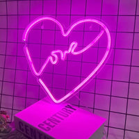 Love Neon Sign Lights USB Powered Party Home Bedroom Bar Man Birthday Party Decoration