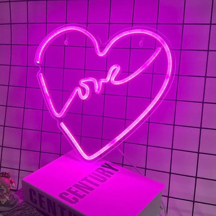 Love Neon Sign Lights USB Powered Party Home Bedroom Bar Man Birthday Party Decoration