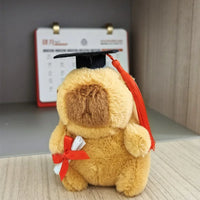 Doctor Hat Capybara Plush Toy Graduate Plush Dolls Cute Stuffed Animal Plushie Gift