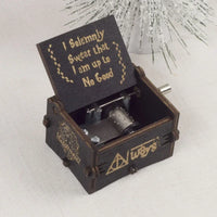 4 Style Harries Music Box Wooden Hand-cranked Retro Potters Children's Birthday Gift Surprise Gift for Couples